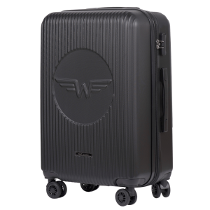 SWL03 SWALLOW, Zestaw 3 walizek ABS+ (L,M,S) Wings, DARK GREY