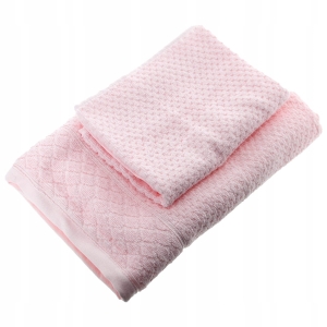 ZESTAW RĘCZNIKÓW do Rąk i Ciała 95g 130g RÓŻOWY