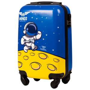 WALIZKA KIDS KABINOWA TWARDA WINGS BLUE ASTRONAUT XS 18"