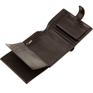 WINGS Męski portfel ze skóry naturalnej zapinany Brown