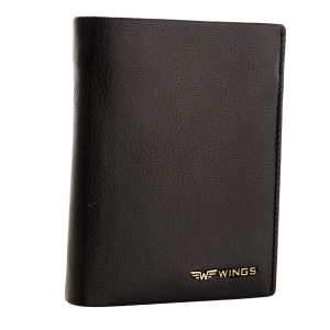 WINGS Męski portfel ze skóry naturalnej Black