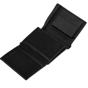 WINGS Męski portfel ze skóry naturalnej Black