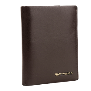 WINGS Męski portfel ze skóry naturalnej Brown