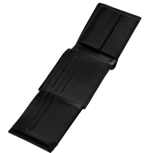 WINGS Męski portfel ze skóry naturalnej Black