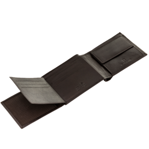 WINGS Męski portfel ze skóry naturalnej Brown