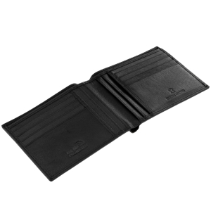 WINGS Męski portfel ze skóry naturalnej Black