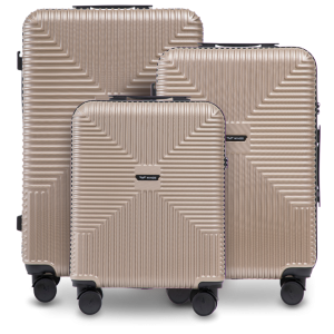 Komplet 3 walizek WINGS PC ECO JACKDAW CHAMPAGNE