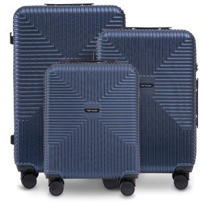 Komplet 3 walizek WINGS PC ECO JACKDAW BLUE