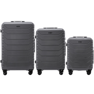 Zestaw 3 walizek Wings CRAKE POLICARBON 100% DARK GREY