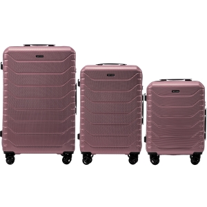Zestaw 3 walizek Wings CRAKE POLICARBON 100% ROSE GOLD
