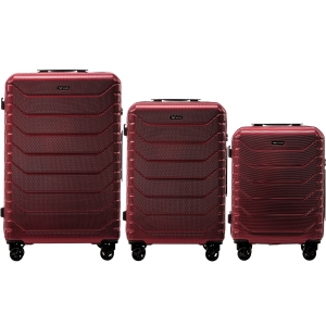 Zestaw 3 walizek Wings CRAKE POLICARBON 100% WINE RED