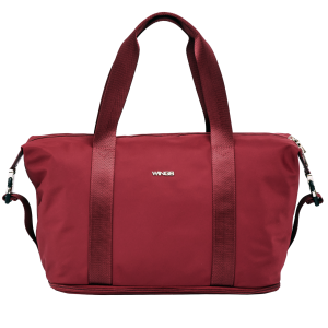 Duża torba damska ROSELLA z funkcją poszerzania DARK RED