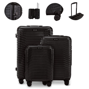 Zestaw 3 walizek Wings PC Sea Eagle 2.0 BLACK