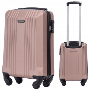 WINGS Walizka mała KABINOWA XS ODPINANE 4 KÓŁKA Rose Gold