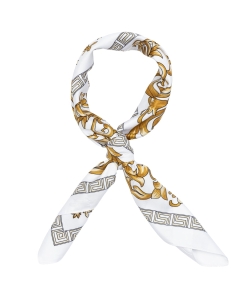 Apaszka damska WINGS 90x90 cm white gold baroque