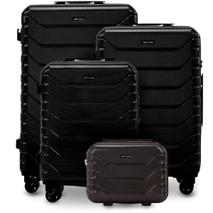 Zestaw 4 walizek Wings CRAKE S/M/L + Kuferek BLACK