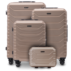 Zestaw 4 walizek Wings CRAKE S/M/L + Kuferek CHAMPAGNE