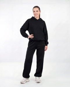 Komplet dresowy WINGS UNLEASH damski oversize bawełna BLACK