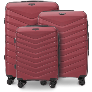 Zestaw 3 walizek Wings PHOENIX 2.0 polipropylen WINE RED