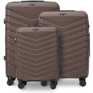 Zestaw 3 walizek Wings PHOENIX 2.0 polipropylen BROWN