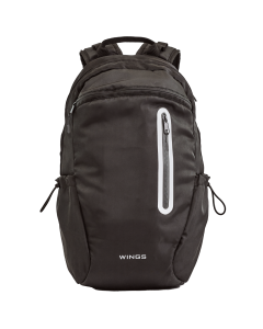 Plecak szkolny WINGS 24L laptop 15,6 cala z odblaskami i organizerem A4 BLACK