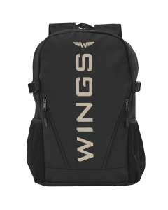 Plecak szkolny WINGS młodzieżowy 23L laptop 17 cali z kieszeniami bocznymi BLACK