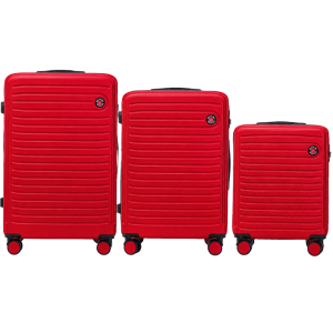 CT01 3KPL RED KOMPLET WALIZEK ABS COOT