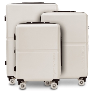 Zestaw 3 walizek Wings PC MAGPIE BEIGE kauczukowe kółka